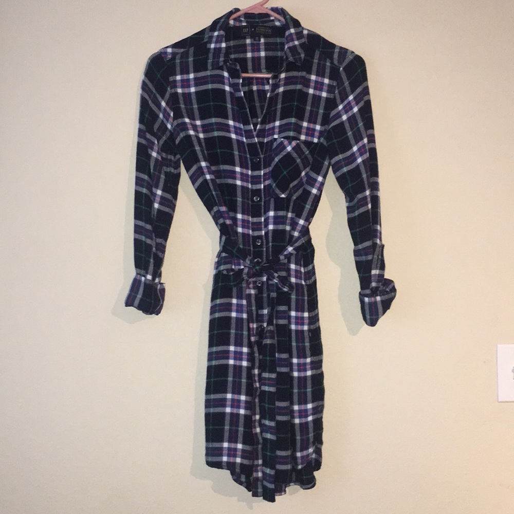 Gap + Pendleton Flannel Dress with Belt